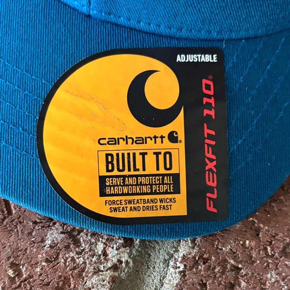 Carhartt Bright Blue Mesh-Back Flexfit Trucker Hat - Picture 4 of 9